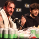 CM Punk (left, with pastry) and Tony Khan